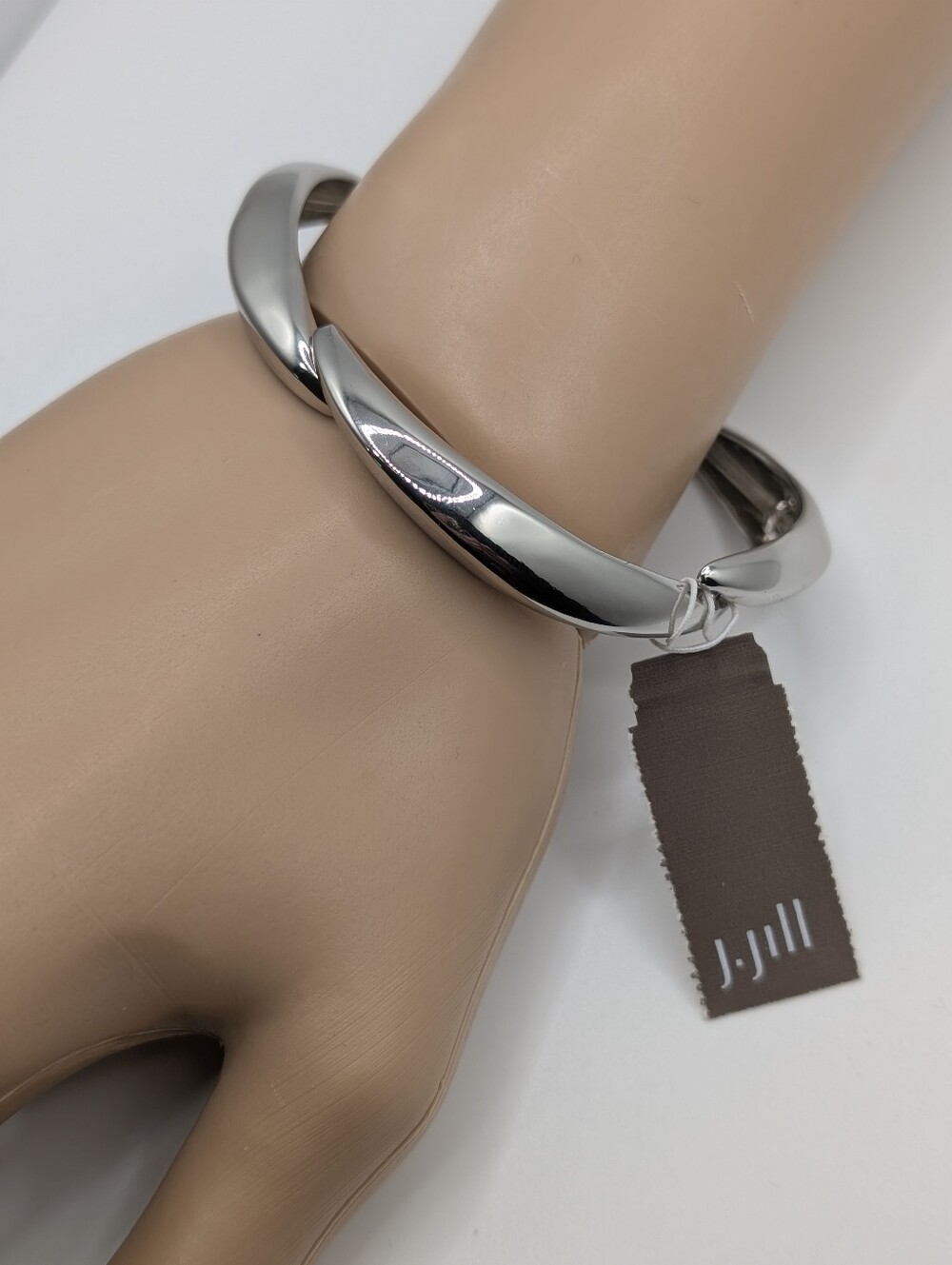 J. Jill Silver Bangle Stretch Bracelet NWT $39